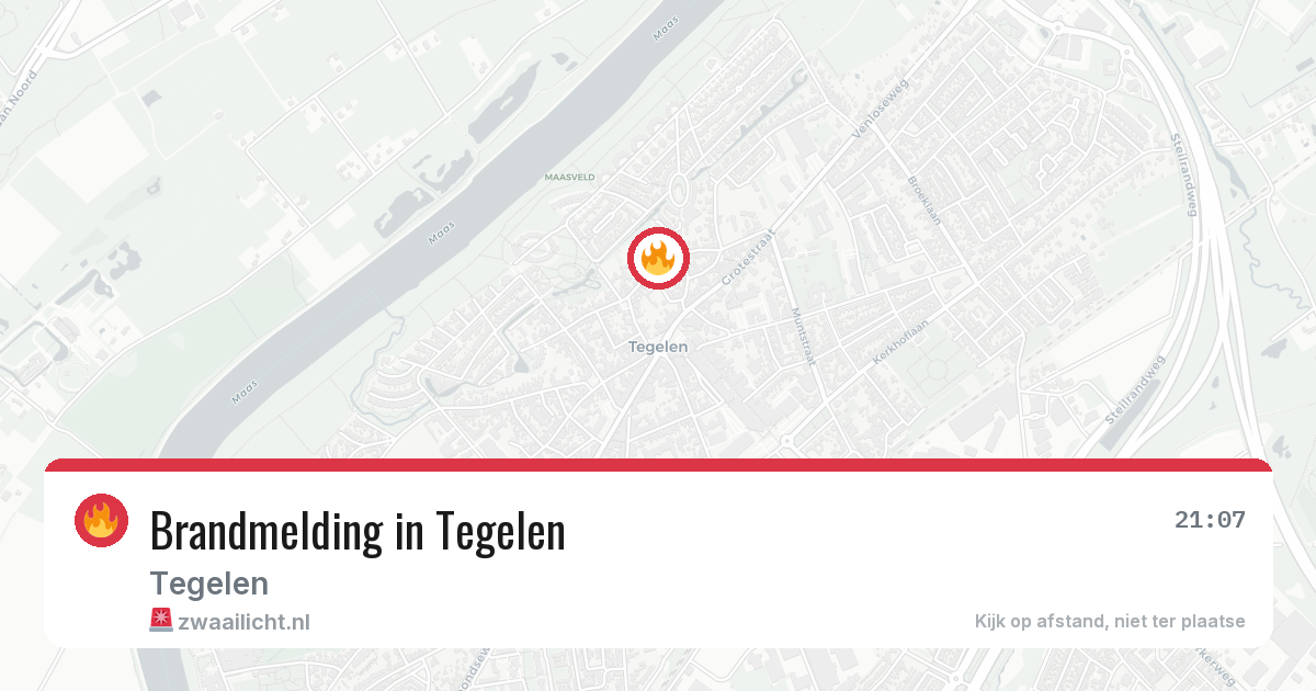 Brandmelding in Tegelen — 13 apr 2026