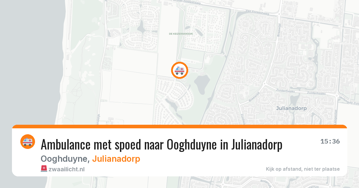 Ambulance met spoed naar Ooghduyne in Julianadorp — 13 aug 2026