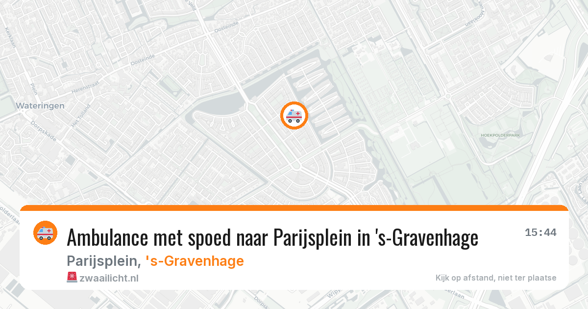 Ambulance met spoed naar Parijsplein in 's-Gravenhage — 3 jun 2026
