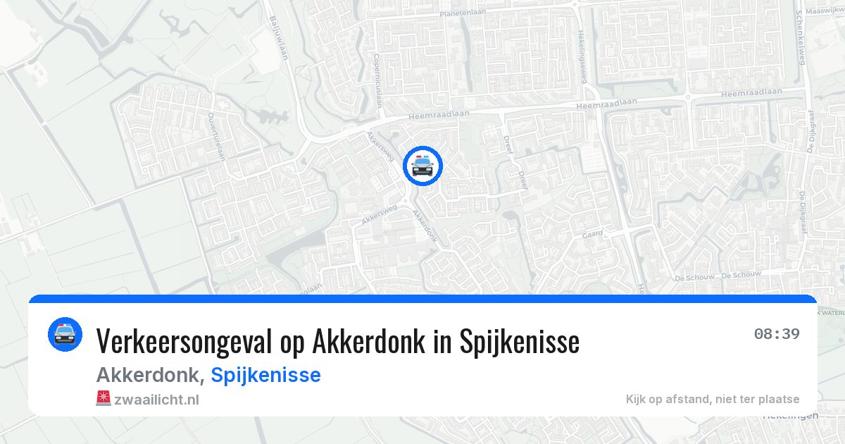 Verkeersongeval op Akkerdonk in Spijkenisse — 7 jul 2026