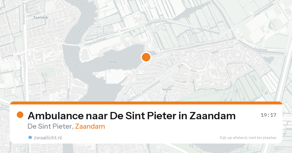 Ambulance naar De Sint Pieter in Zaandam — 18 aug 2026