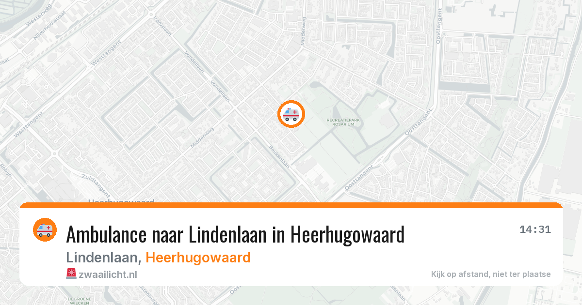 Ambulance naar Lindenlaan in Heerhugowaard — 21 apr 2026