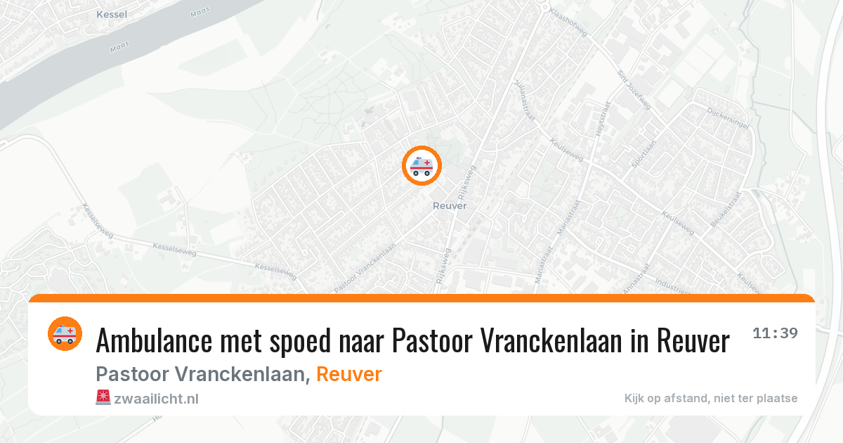 Ambulance met spoed naar Pastoor Vranckenlaan in Reuver — 23 mei 2026