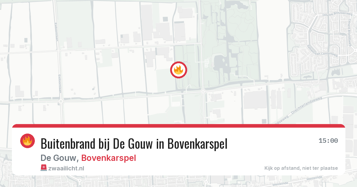 Buitenbrand bij De Gouw in Bovenkarspel — 15 mei 2026