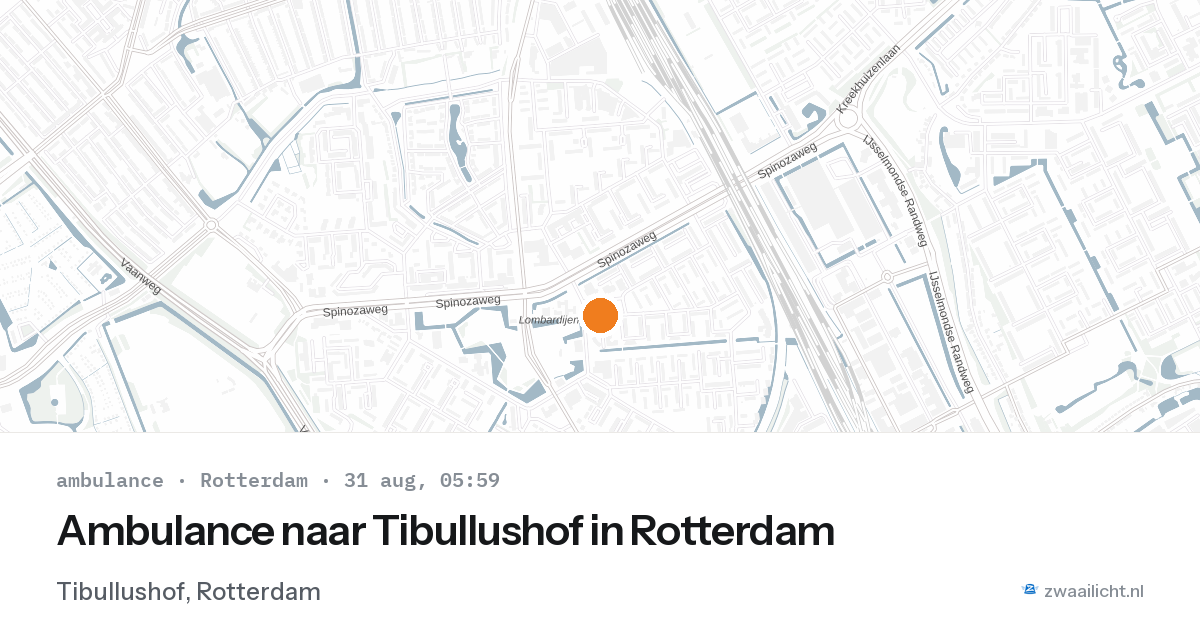 Ambulance naar Tibullushof in Rotterdam — 31 aug 2026