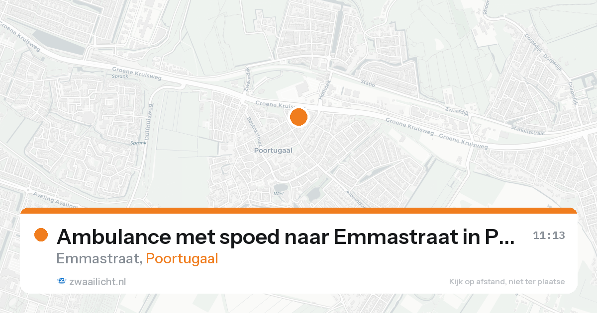 Ambulance met spoed naar Emmastraat in Poortugaal — 5 jul 2026