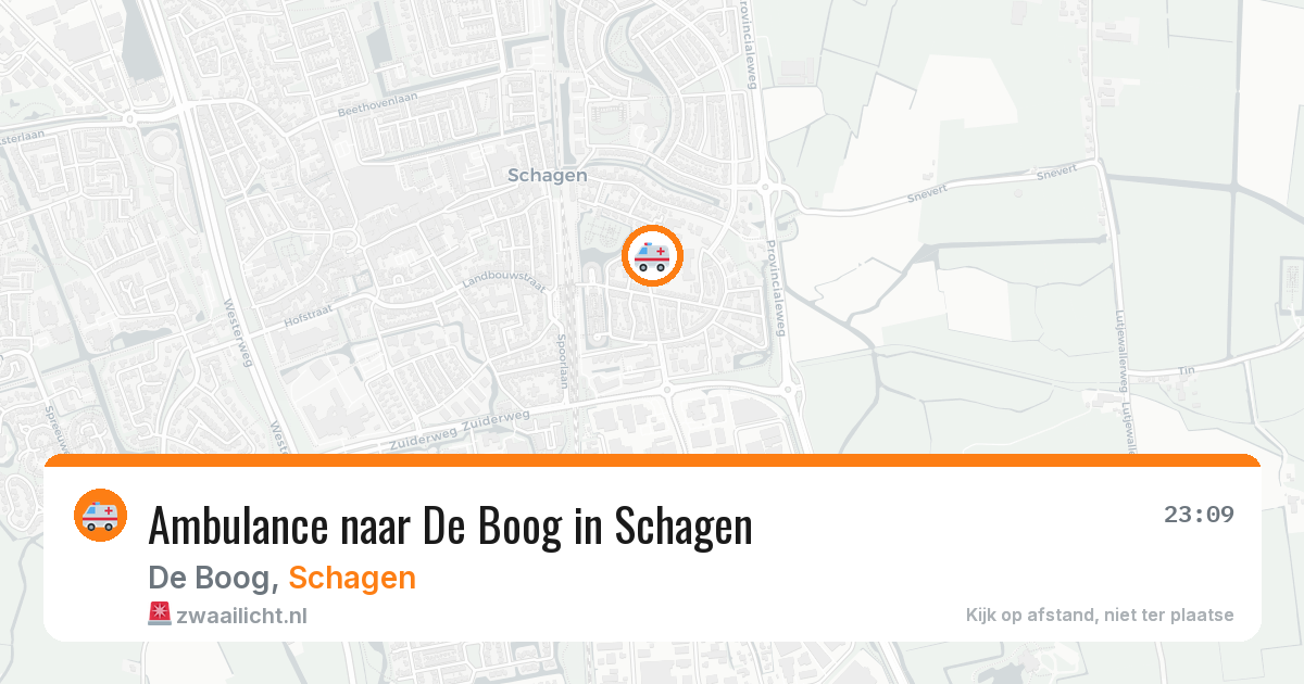Ambulance naar De Boog in Schagen — 29 jun 2026