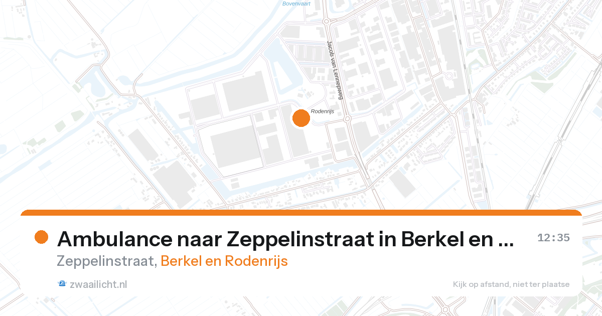 Ambulance naar Zeppelinstraat in Berkel en Rodenrijs — 28 aug 2026