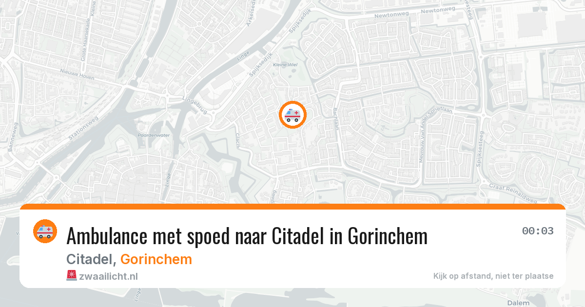 Ambulance met spoed naar Citadel in Gorinchem — 20 apr 2026