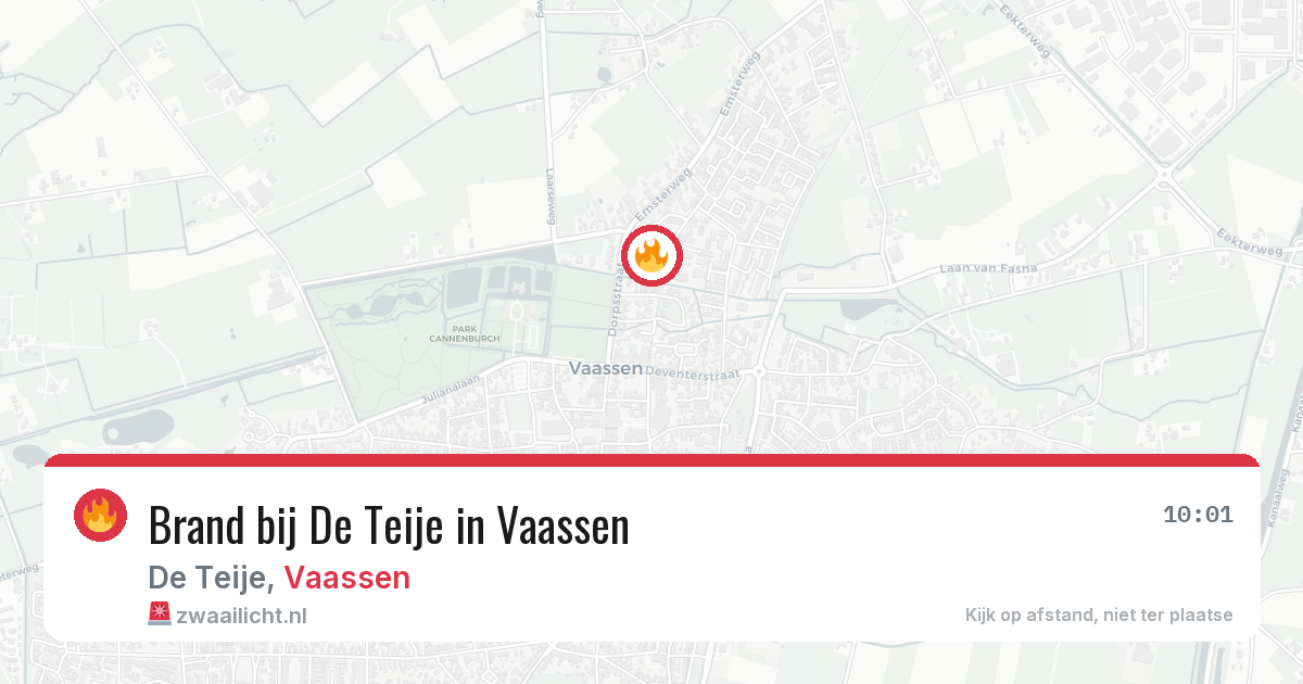 Brand bij De Teije in Vaassen — 12 aug 2026