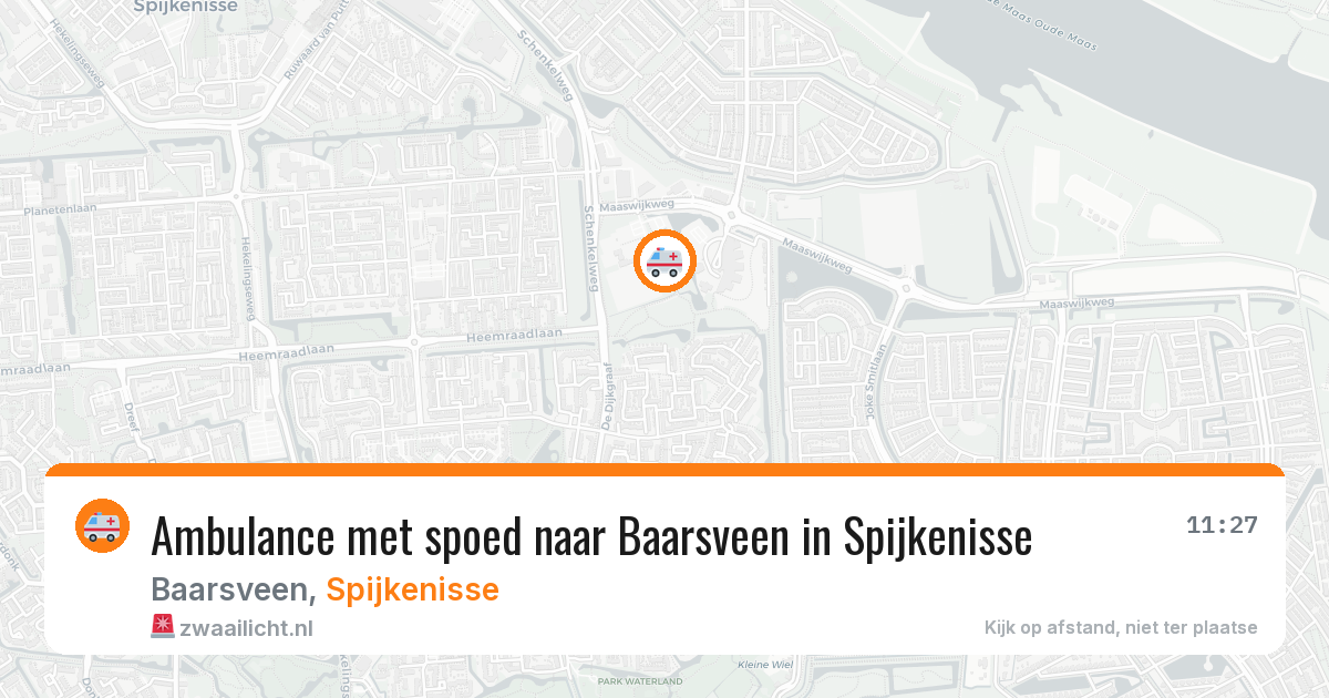 Ambulance met spoed naar Baarsveen in Spijkenisse — 9 aug 2026