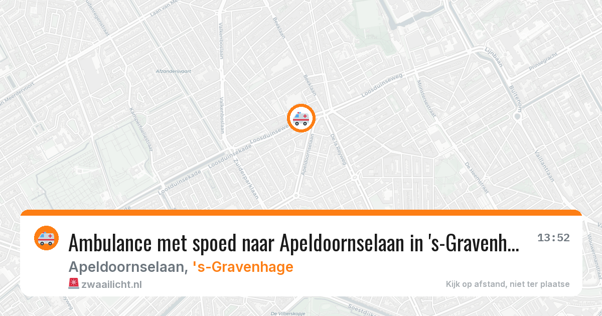 Ambulance met spoed naar Apeldoornselaan in 's-Gravenhage — 17 jan 2026
