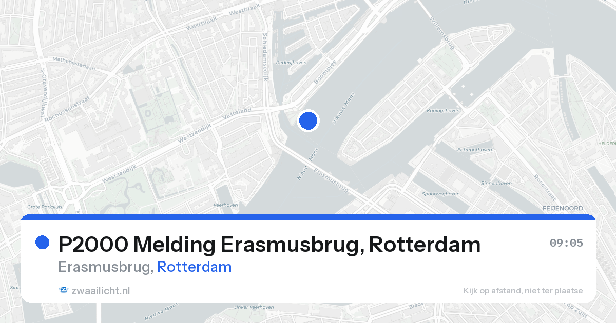 P2000 Melding Erasmusbrug, Rotterdam — 16 aug 2026