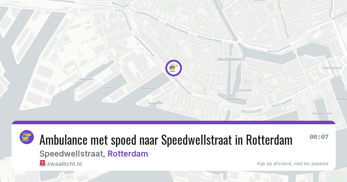Ambulance met spoed naar Speedwellstraat in Rotterdam — 9 jul 2026