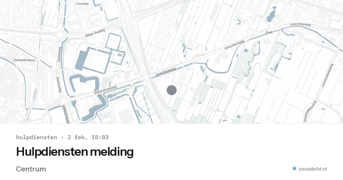Hulpdiensten melding — 2 feb 2026