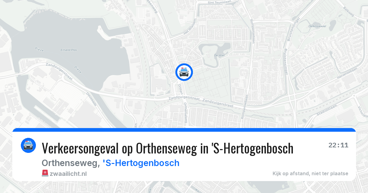 Verkeersongeval op Orthenseweg in 'S-Hertogenbosch — 25 apr 2026