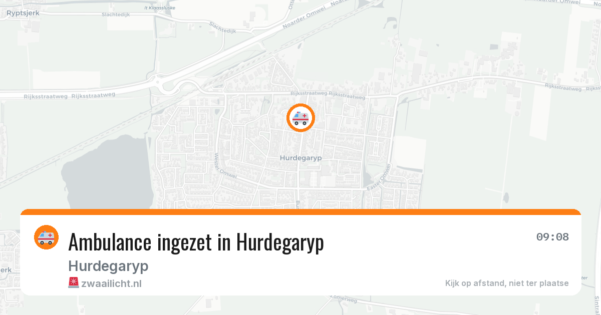 Ambulance ingezet in Hurdegaryp — 24 mei 2026 | 🚨 Zwaailicht.nl