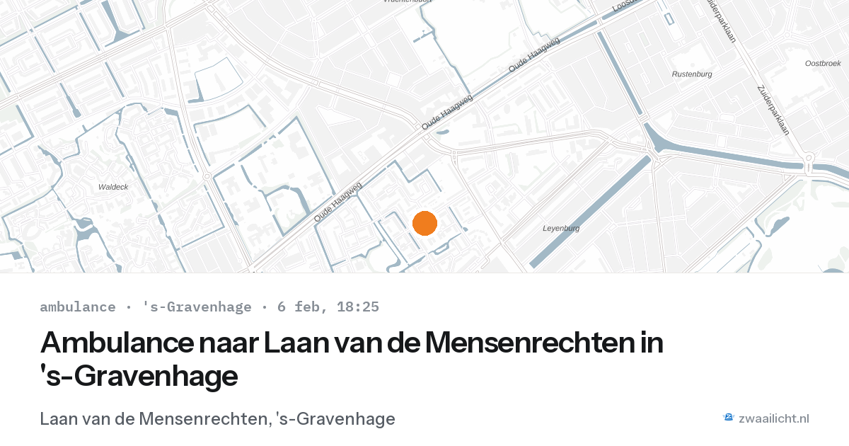Ambulance naar Laan van de Mensenrechten in 's-Gravenhage — 6 feb 2026