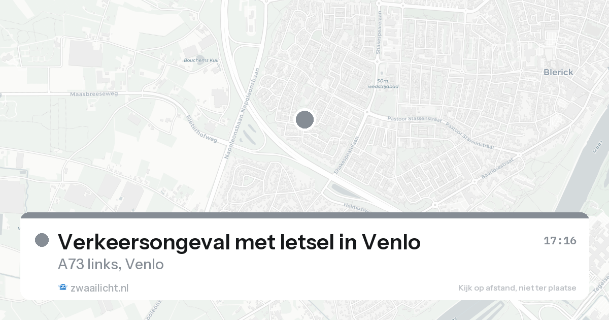 Verkeersongeval met letsel in Venlo — 20 aug 2026