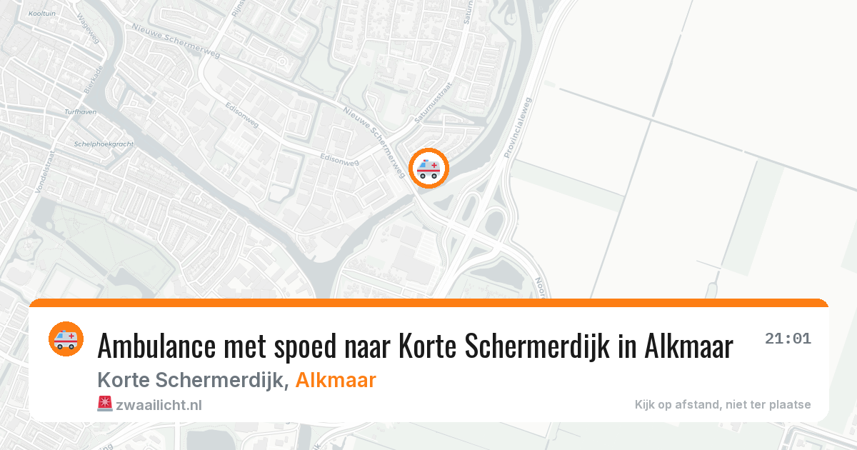 Ambulance met spoed naar Korte Schermerdijk in Alkmaar — 24 mei 2026