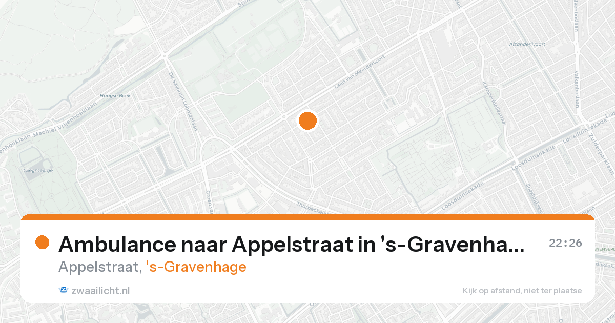 Ambulance naar Appelstraat in 's-Gravenhage — 7 feb 2026