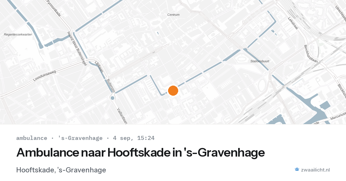 Ambulance naar Hooftskade in 's-Gravenhage — 4 sep 2026
