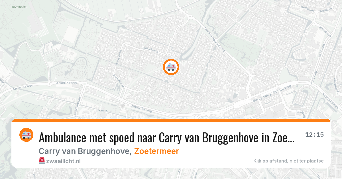 Ambulance met spoed naar Carry van Bruggenhove in Zoetermeer — 6 mrt 2026