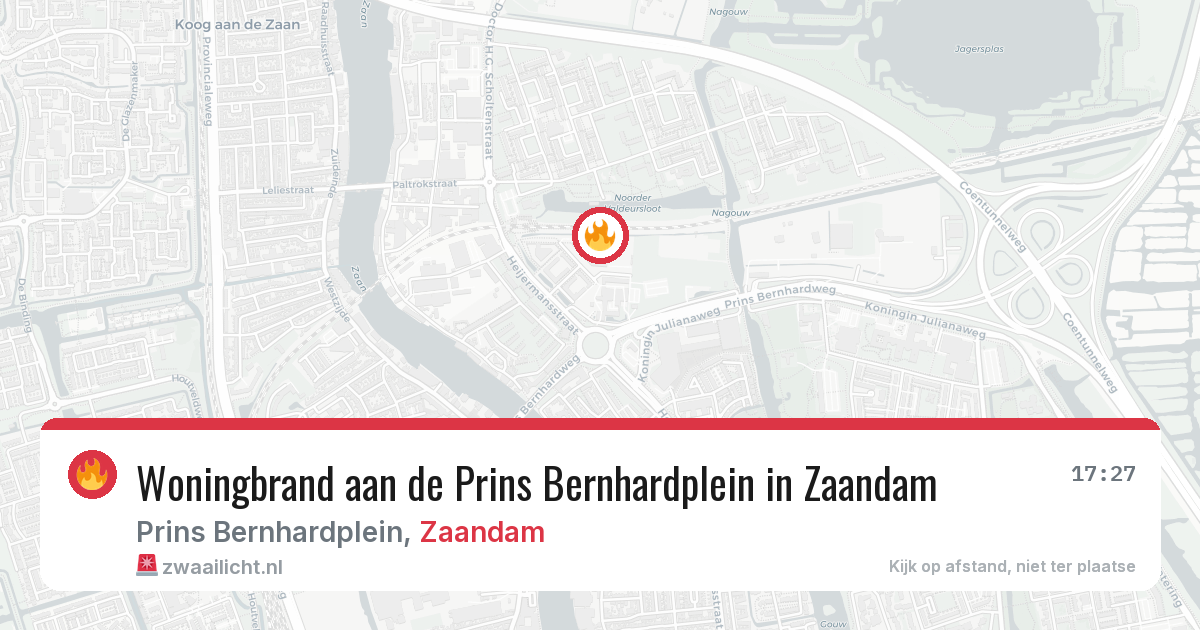 Woningbrand aan de Prins Bernhardplein in Zaandam — 5 mrt 2026