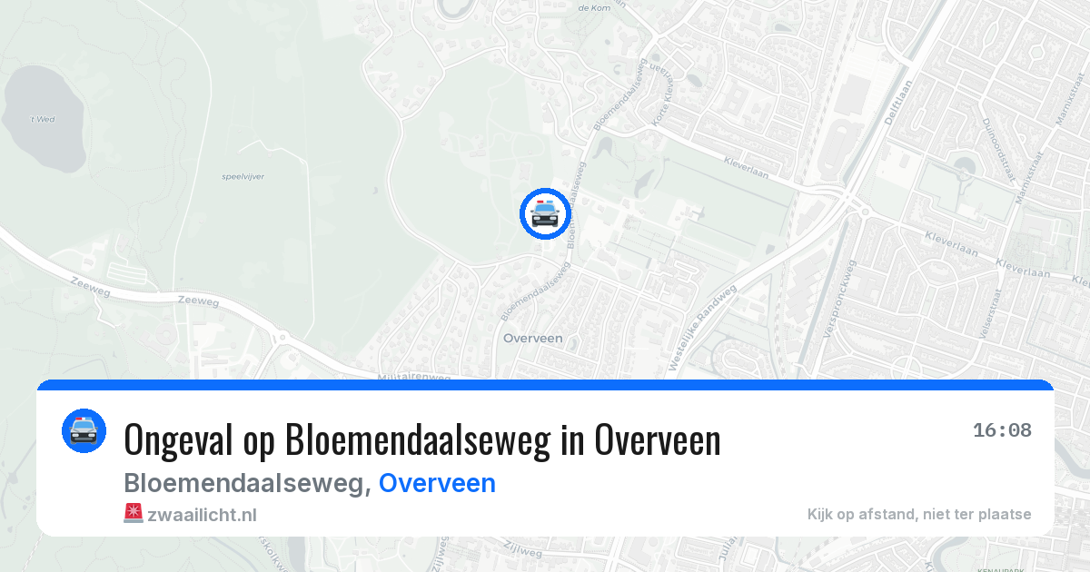 Ongeval op Bloemendaalseweg in Overveen — 1 mei 2026