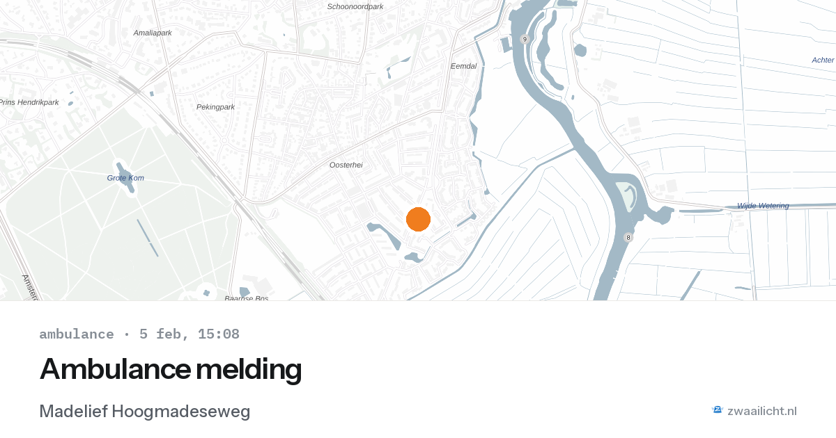Ambulance melding — 5 feb 2026