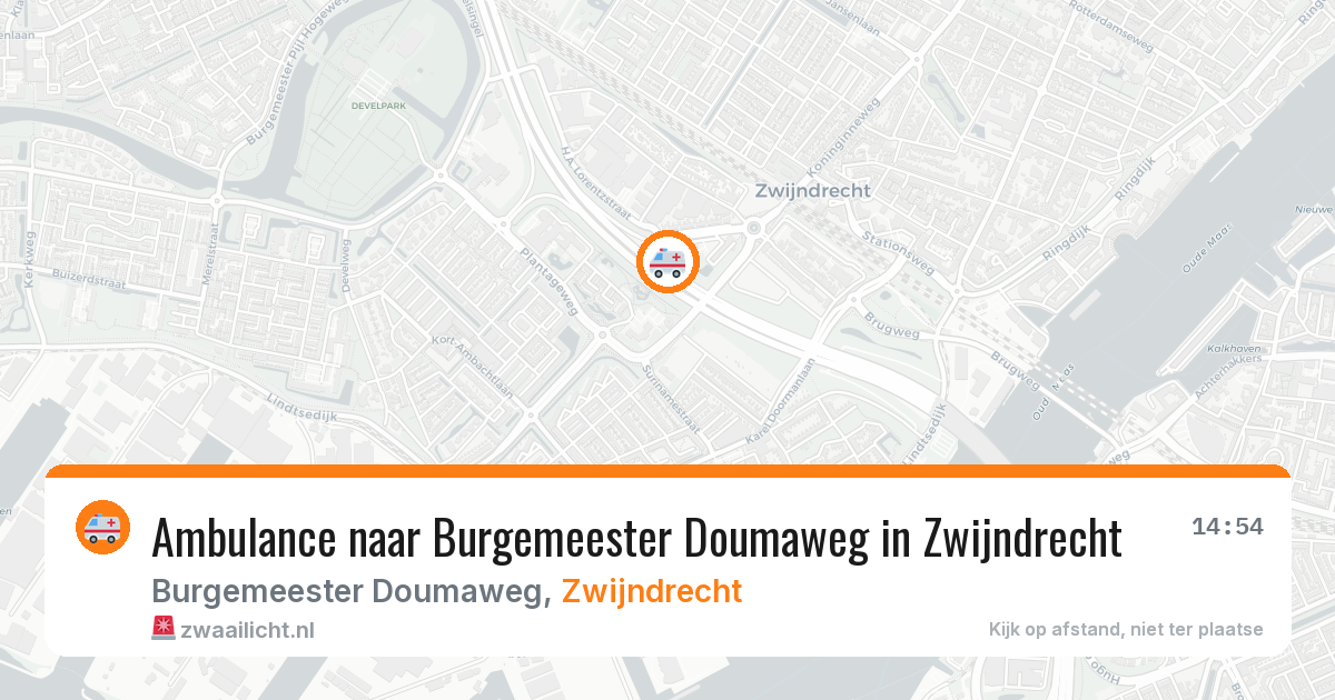 Ambulance naar Burgemeester Doumaweg in Zwijndrecht — 26 mei 2026