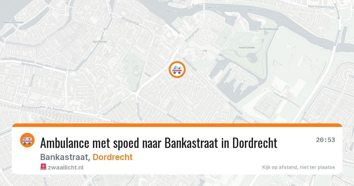 Ambulance met spoed naar Bankastraat in Dordrecht — 27 mrt 2026