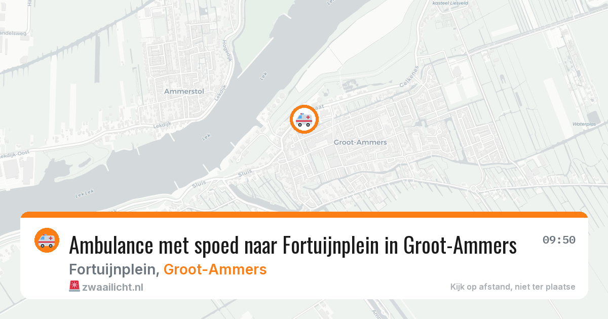 Ambulance met spoed naar Fortuijnplein in Groot-Ammers — 12 mei 2026
