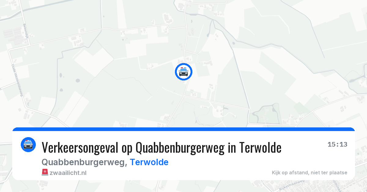 Verkeersongeval op Quabbenburgerweg in Terwolde — 8 aug 2026