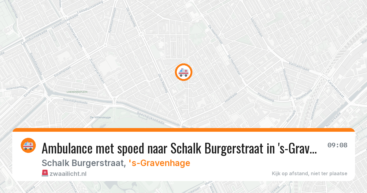 Ambulance met spoed naar Schalk Burgerstraat in 's-Gravenhage — 15 mrt 2026
