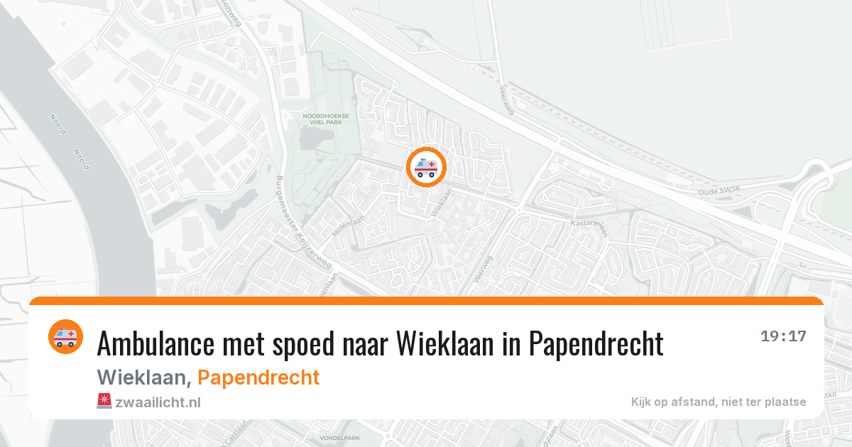 Ambulance met spoed naar Wieklaan in Papendrecht — 9 jun 2026