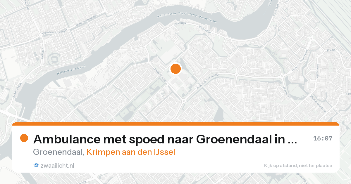 Ambulance met spoed naar Groenendaal in Krimpen aan den IJssel — 30 jan 2026