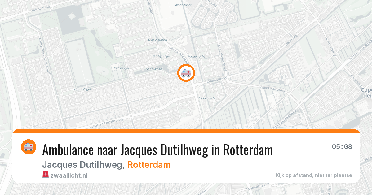 Ambulance naar Jacques Dutilhweg in Rotterdam — 9 feb 2026