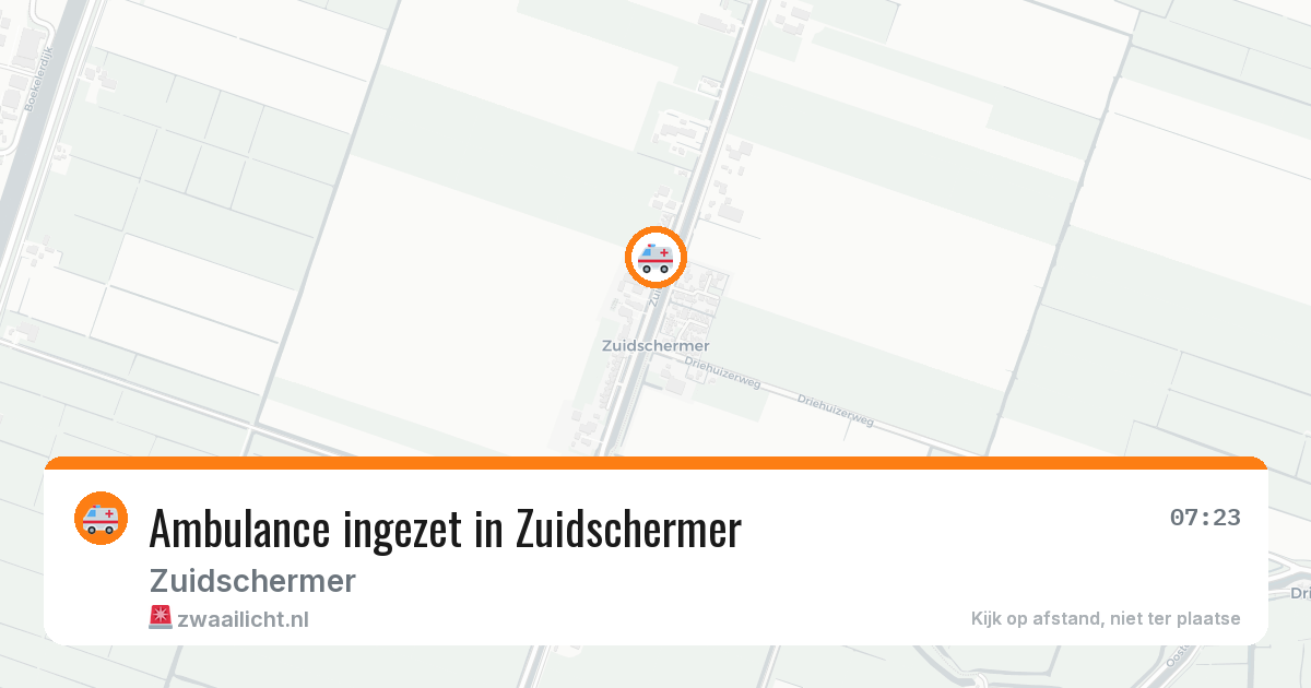 Ambulance ingezet in Zuidschermer — 1 apr 2026