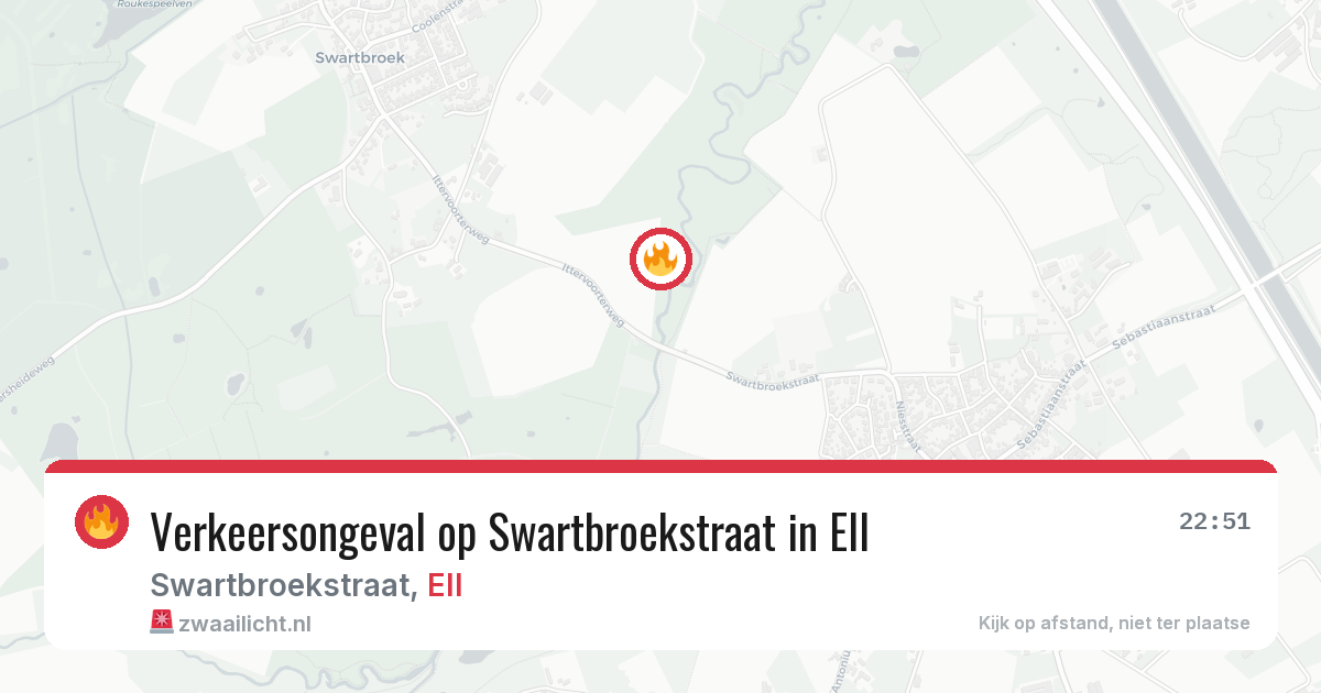 Verkeersongeval op Swartbroekstraat in Ell — 14 jun 2026