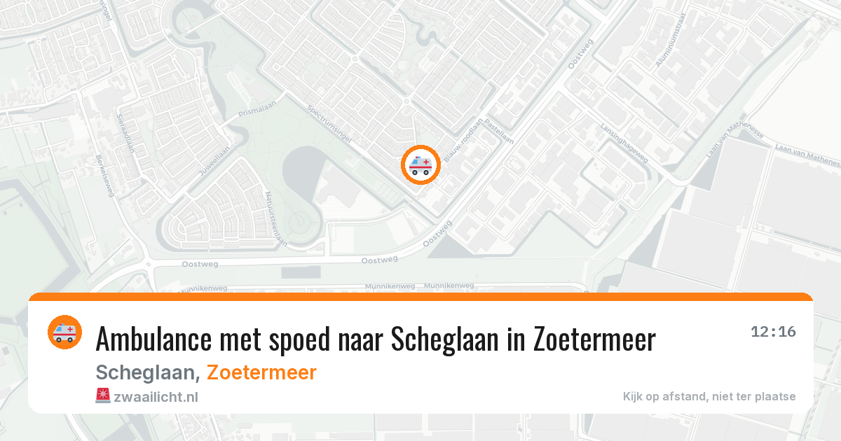 Ambulance met spoed naar Scheglaan in Zoetermeer — 14 jun 2026