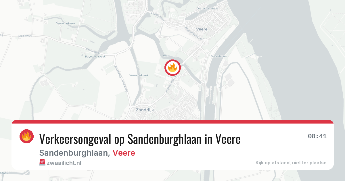 Verkeersongeval op Sandenburghlaan in Veere — 9 jul 2026