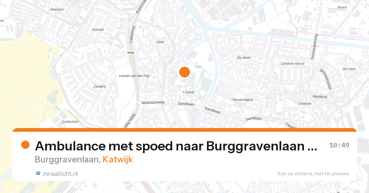 Ambulance met spoed naar Burggravenlaan in Katwijk — 23 apr 2026