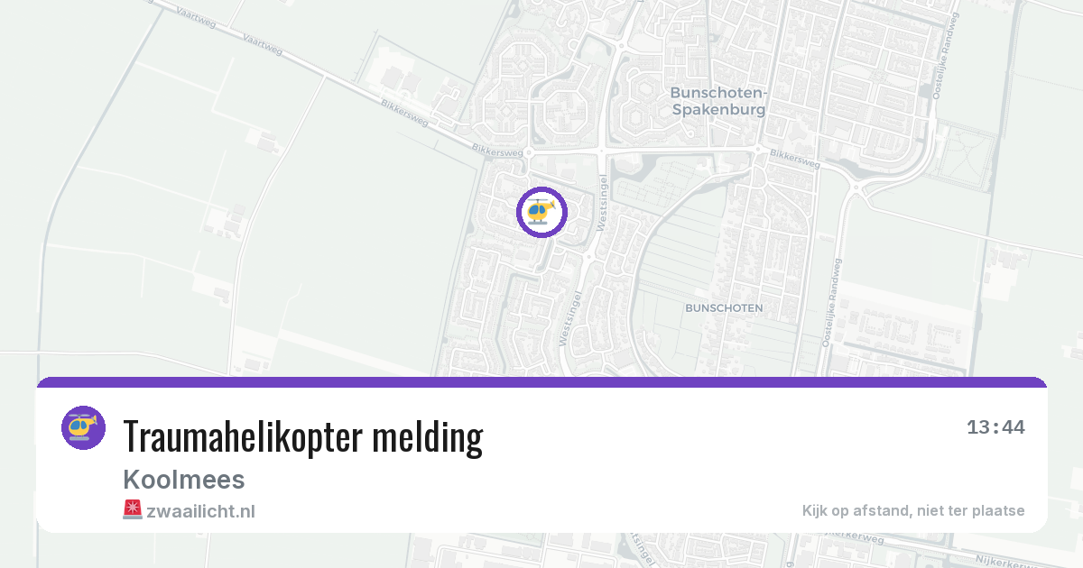 Traumahelikopter melding — 8 apr 2026