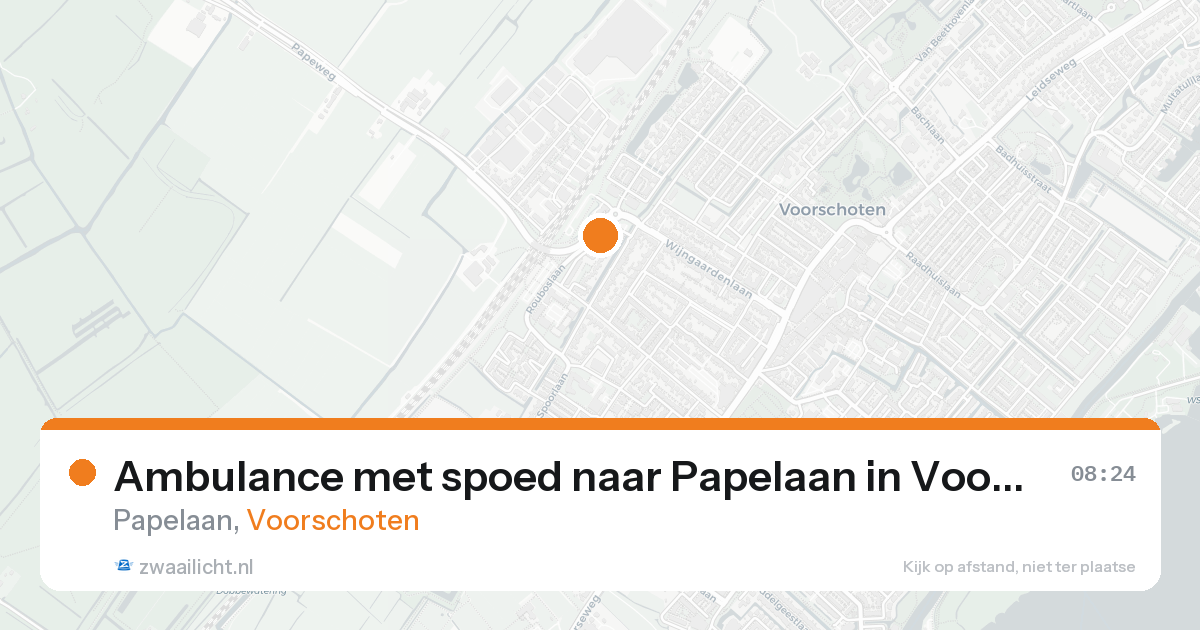 Ambulance met spoed naar Papelaan in Voorschoten — 17 mei 2026