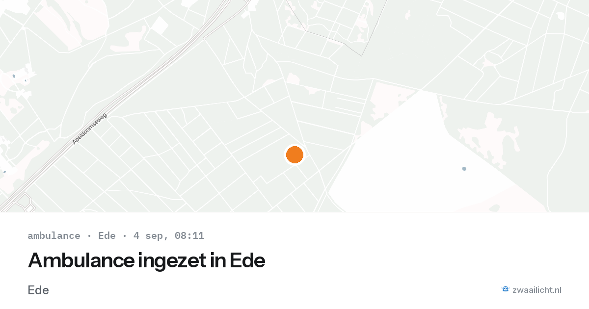 Ambulance ingezet in Ede — 4 sep 2026
