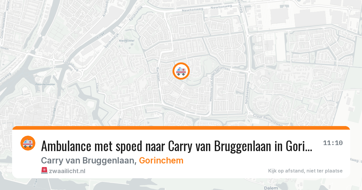 Ambulance met spoed naar Carry van Bruggenlaan in Gorinchem — 24 jul 2026