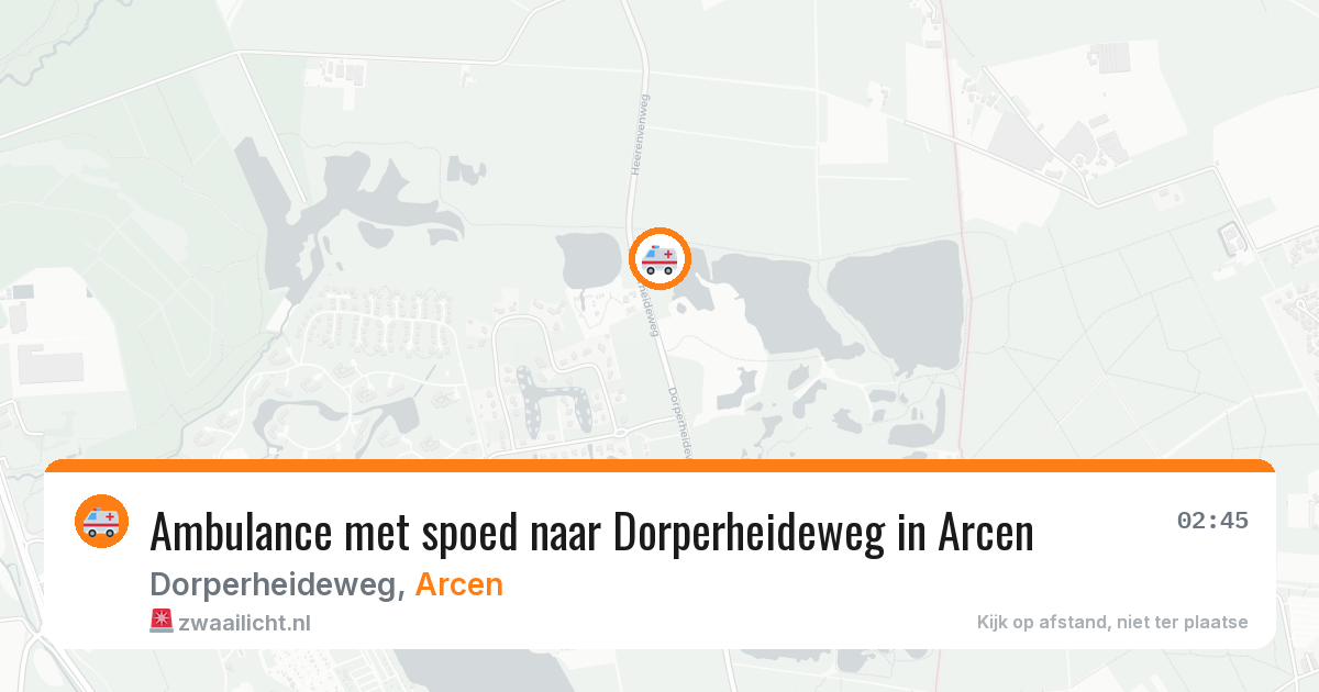 Ambulance met spoed naar Dorperheideweg in Arcen — 30 jul 2026