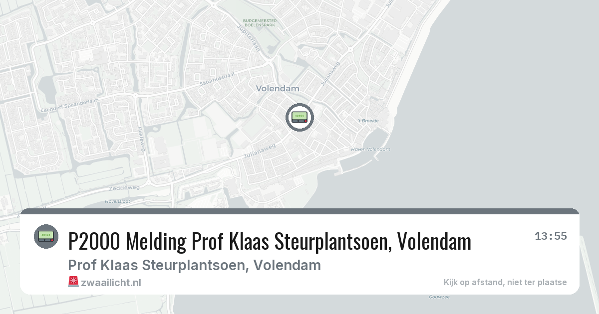 P2000 Melding Prof Klaas Steurplantsoen, Volendam — 7 feb 2026