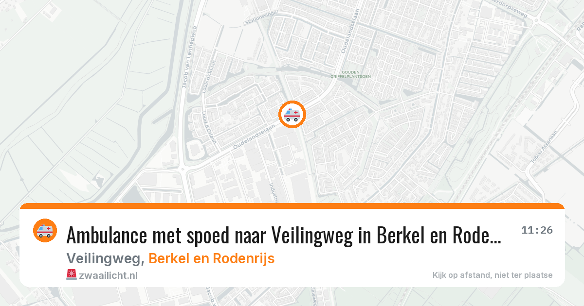 Ambulance met spoed naar Veilingweg in Berkel en Rodenrijs — 23 mrt 2026